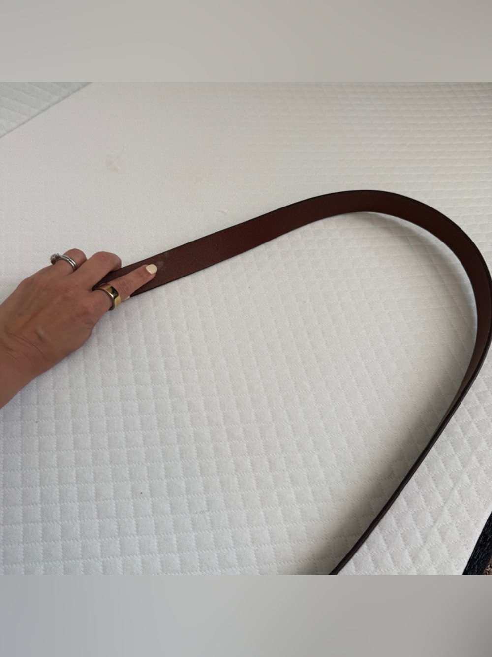 VTG 90s COACH Men Women Brown Leather Belt 42” Vegetable Tanned Cow Italy Buckle - Picture 5 of 15